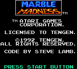 Заставка игры Marble Madness